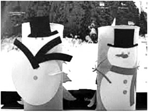 Chalo students made these unique snowmen.