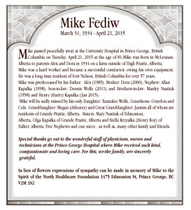 56_17 Mike Fediw obituary